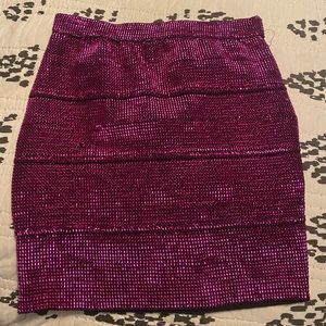Pink “Sequin” Bodycon Skirt